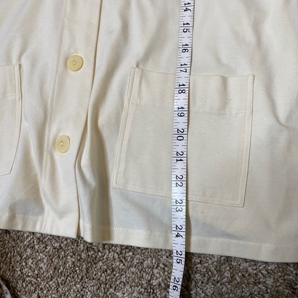Eileen Fisher Cream Button Down Cardigan - Picture 7 of 8
